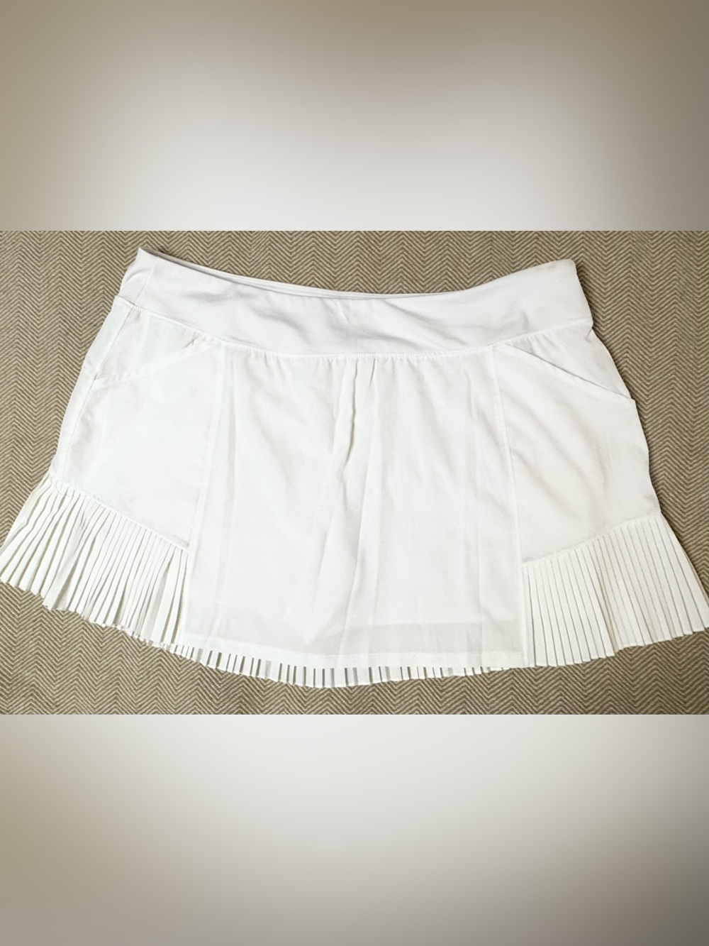 Mondetta White Micro Pleated Hem Athletic Skort Size XL